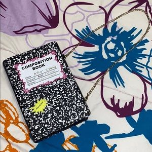 Betsey Johnson Composition Notebook Purse